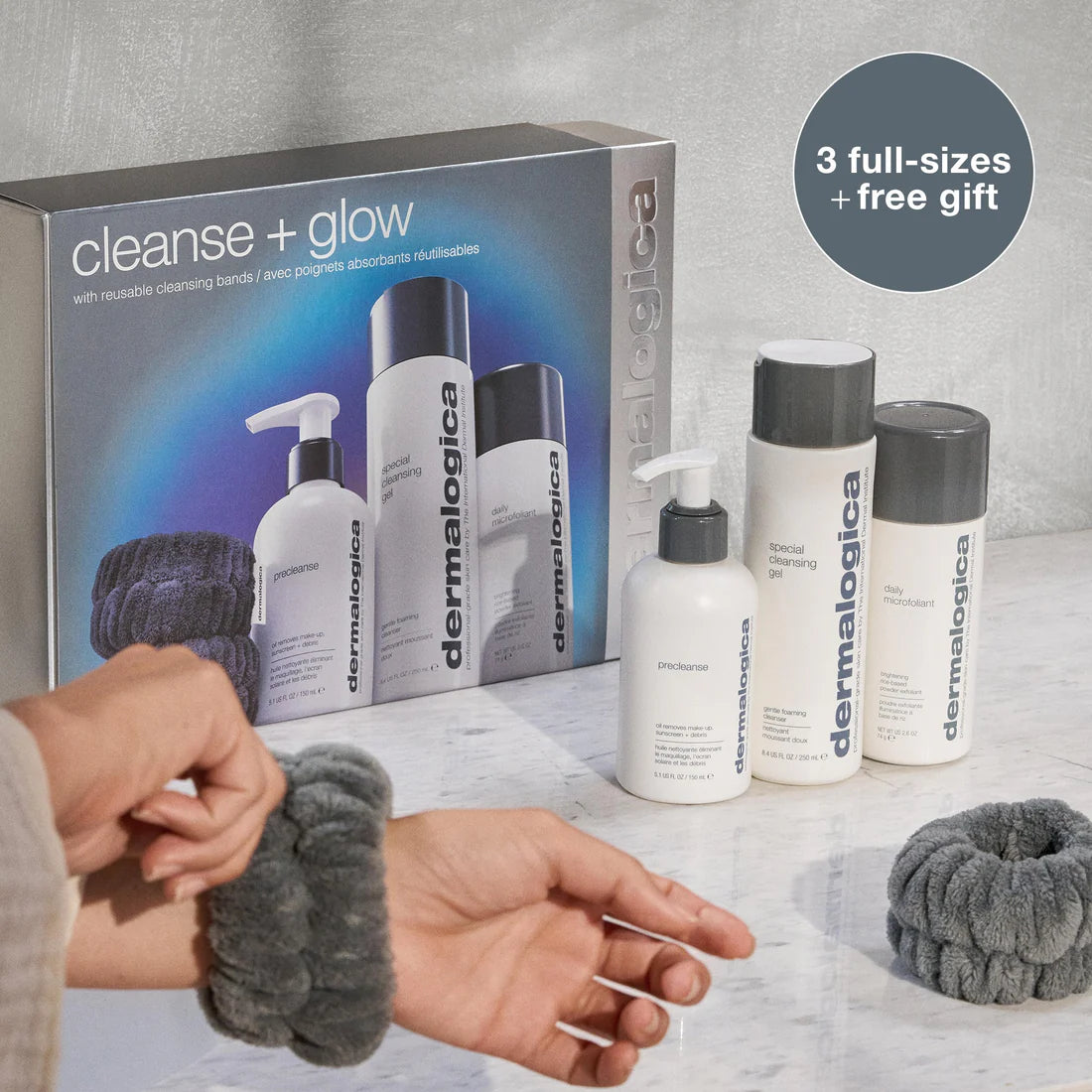 cleanse + glow set (3 full-size + free gift)